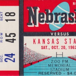 1962 Kansas State vs. Nebraska Cornhuskers Ticket Art